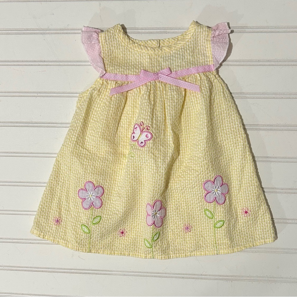 Starting Out Baby Dress Size 12 Months Yellow Pink Sundress Party Casual Holiday